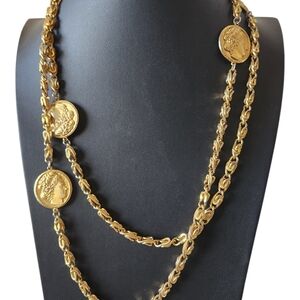 Gold Coin Layered Necklace - Women Jewelry